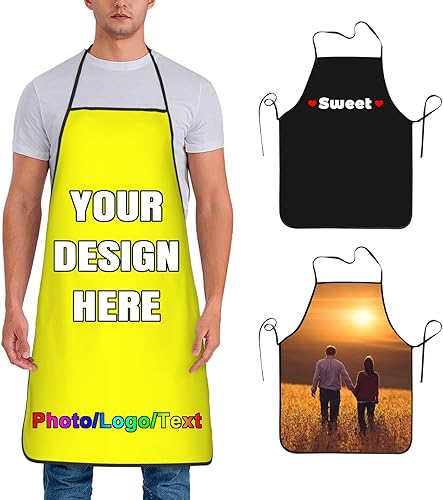 Delantal de chef personalizado para hombres y mujeres, para cocinar, con nombre, logotipo, foto, regalos de cocina para familiares y amigos