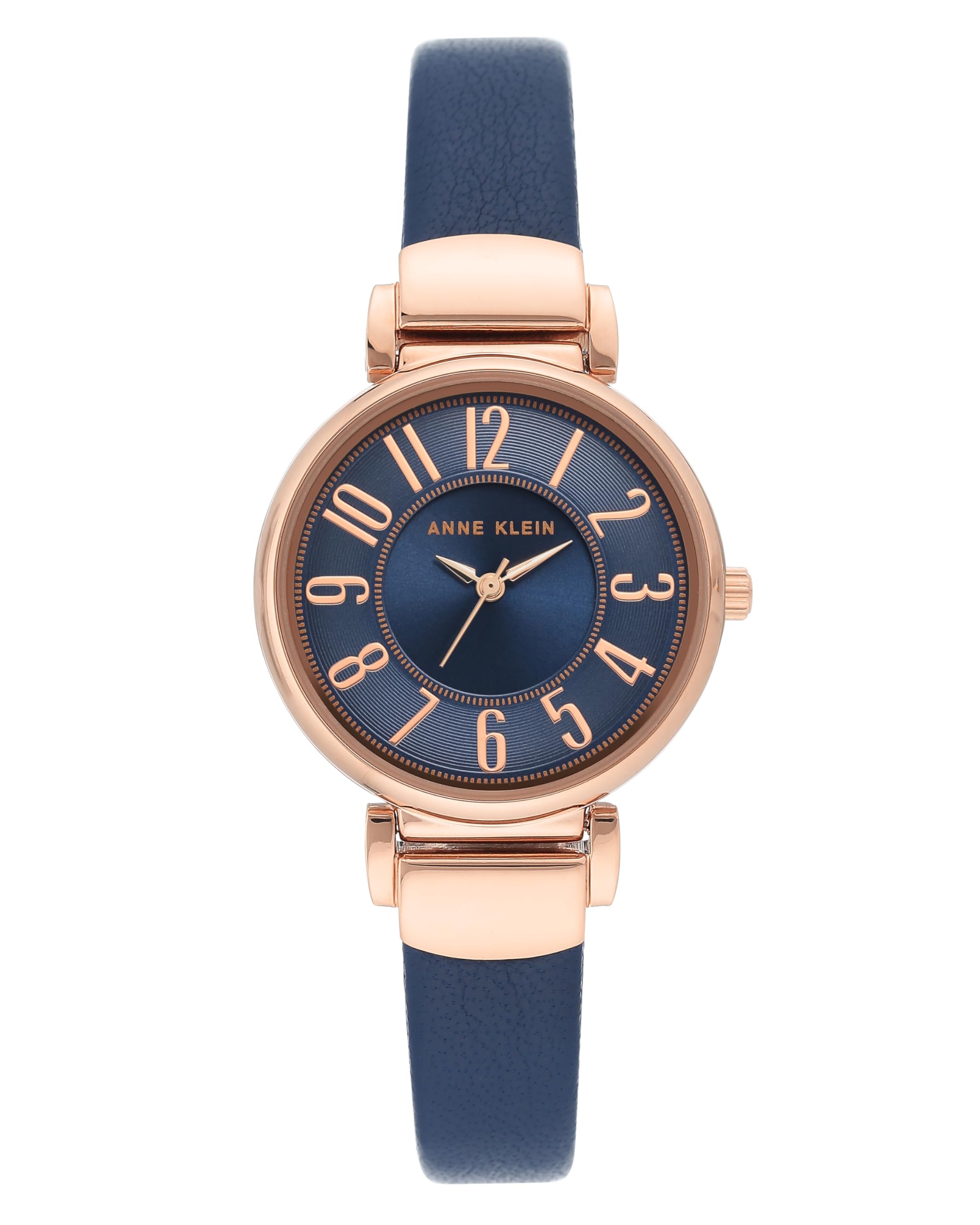 Women's Easy-to-Read Navy Leather Strap Watch, AK/2156NVRG