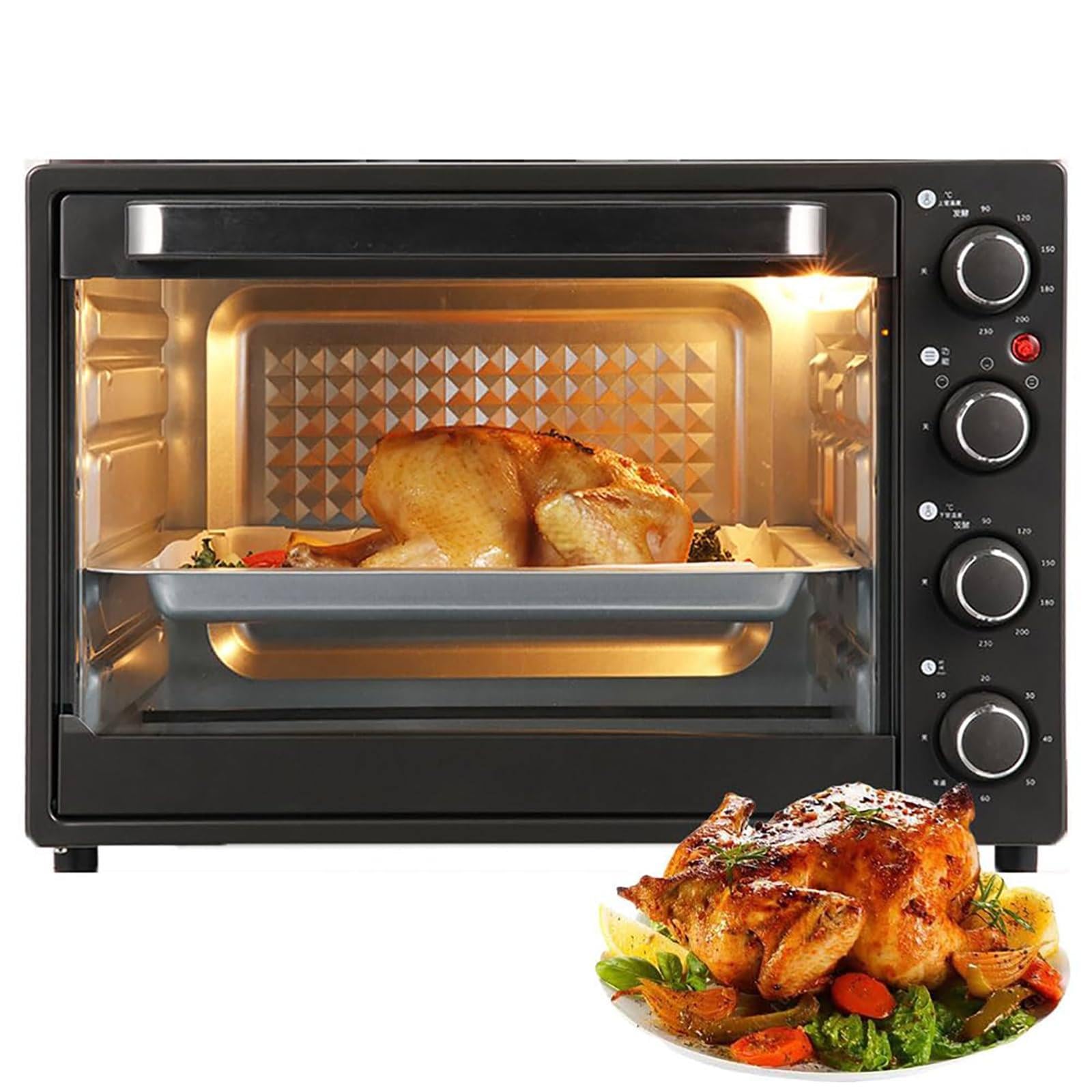Komercyjny Piekarnik Pizzy, Regulowana Kontrola Temperatury 90-230 ℃, Trzy Metody Grzewcze, Pieczenie Czterowarstwowe, Odpowiednie Do Restauracji Domowych Pieczenia Kuchni
