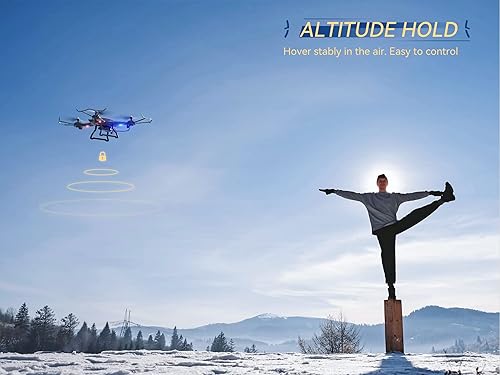 Miniatura 7 de UranHub Dron con cámara para adultos cámara HD 2K de video en vivo para principiantes con control de gestos control de voz retención de altitud modo