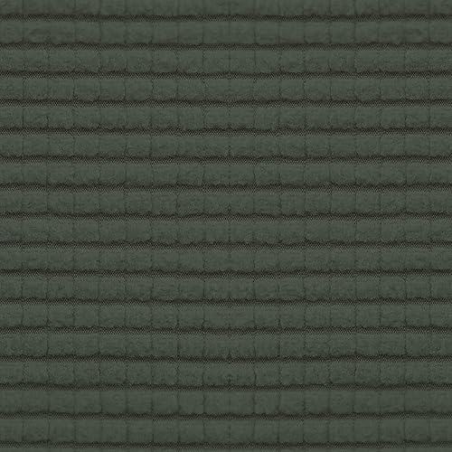 Vista 401 de Easy-Going - Funda elástica para sofá biplaza, 1 pieza, suave, con parte inferior elástica, protector para niños, tela jacquard de elastano y Gris