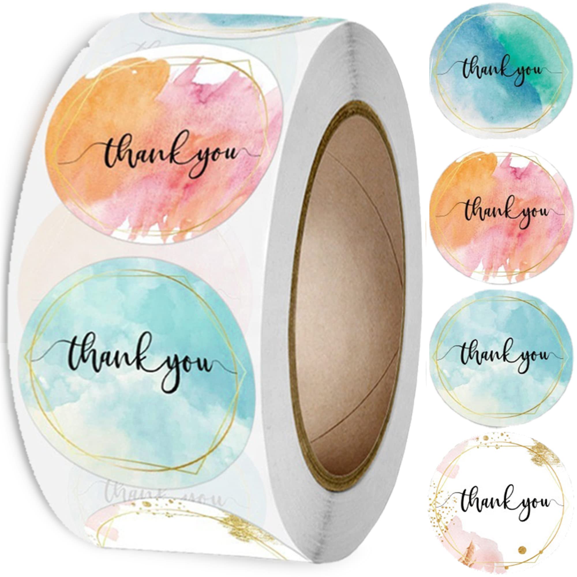Snapklik.com : Ecozy 1.5 Inch Thank You Stickers Roll - 500 Pcs Small ...