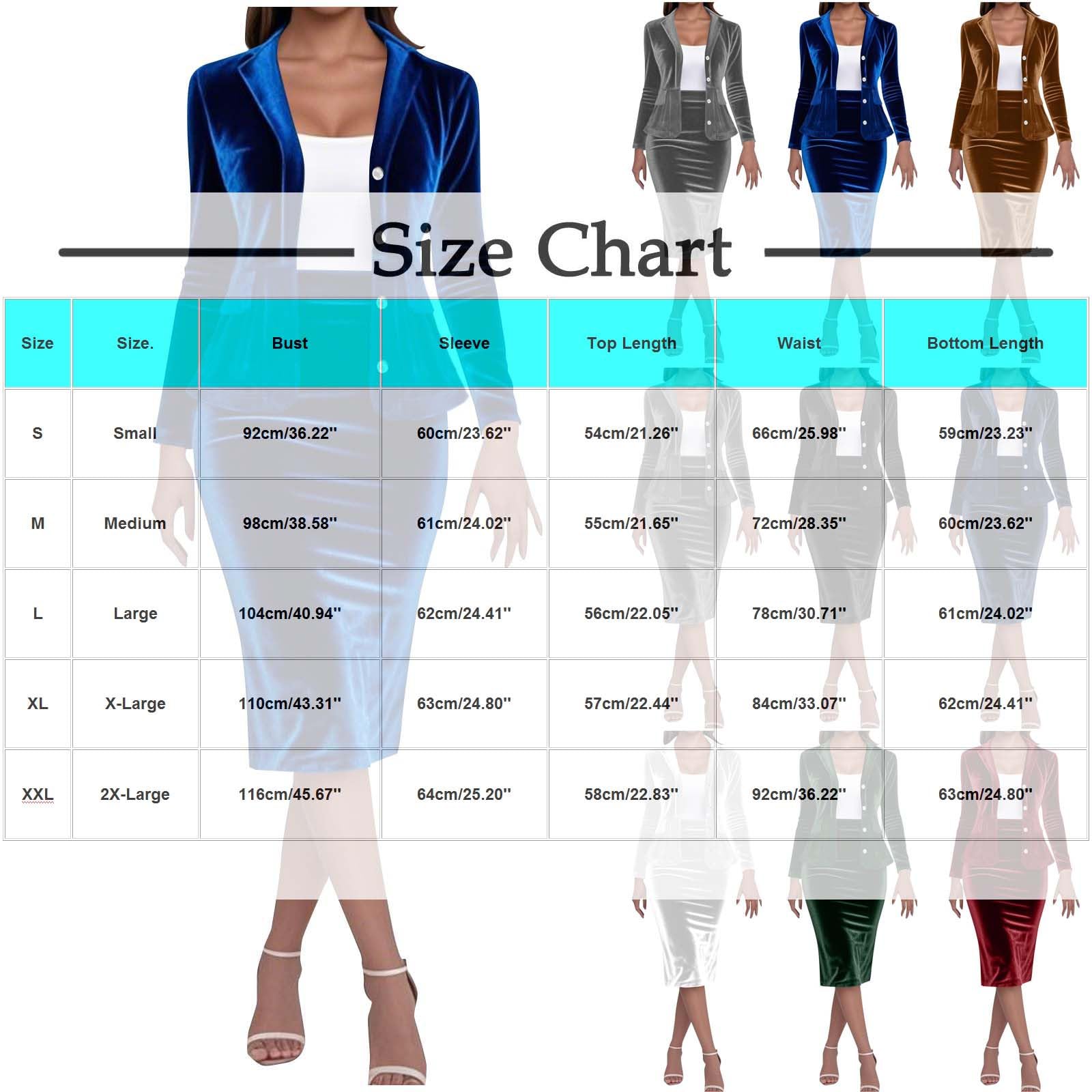 Damen Anzug Elegant 2 teilig Samt Rock Anzug Set Casual Outfits für Arbeit Business Kostüm Frauen Festlich Blazer Bleistiftrock Anzug Set Jacke Sommerjacke Jumpsuit Hosenanzüge Hosenanzug