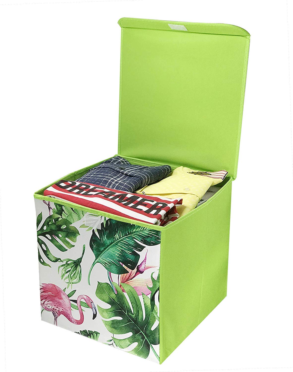 House of Quirk Foldable Fabric Basket Bin, Collapsible Storage Cube for