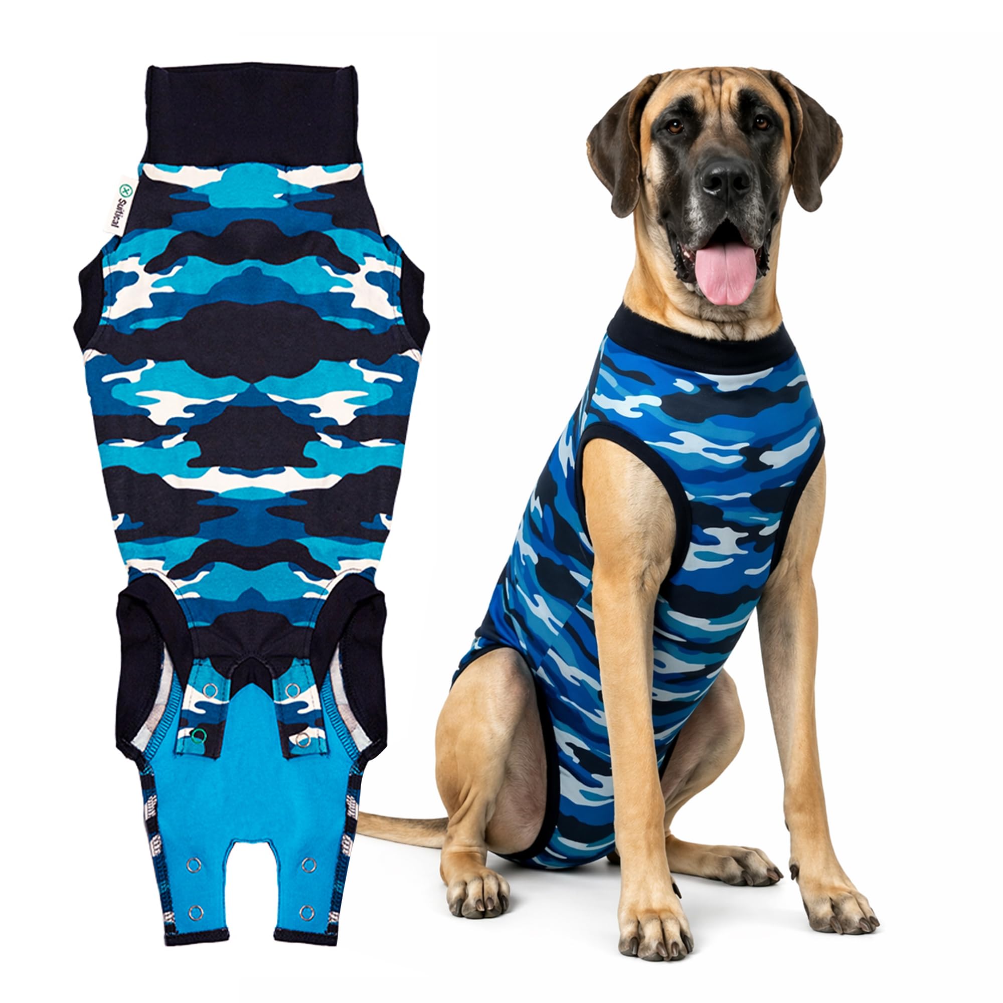 Suitical Recovery Suit Cane, XXL, Mimetico Fondo Blu