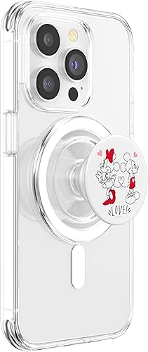 Miniatura 3 de Disney Mickey y Minnie Love Hearts PopSockets MagSafe PopGrip para iPhone