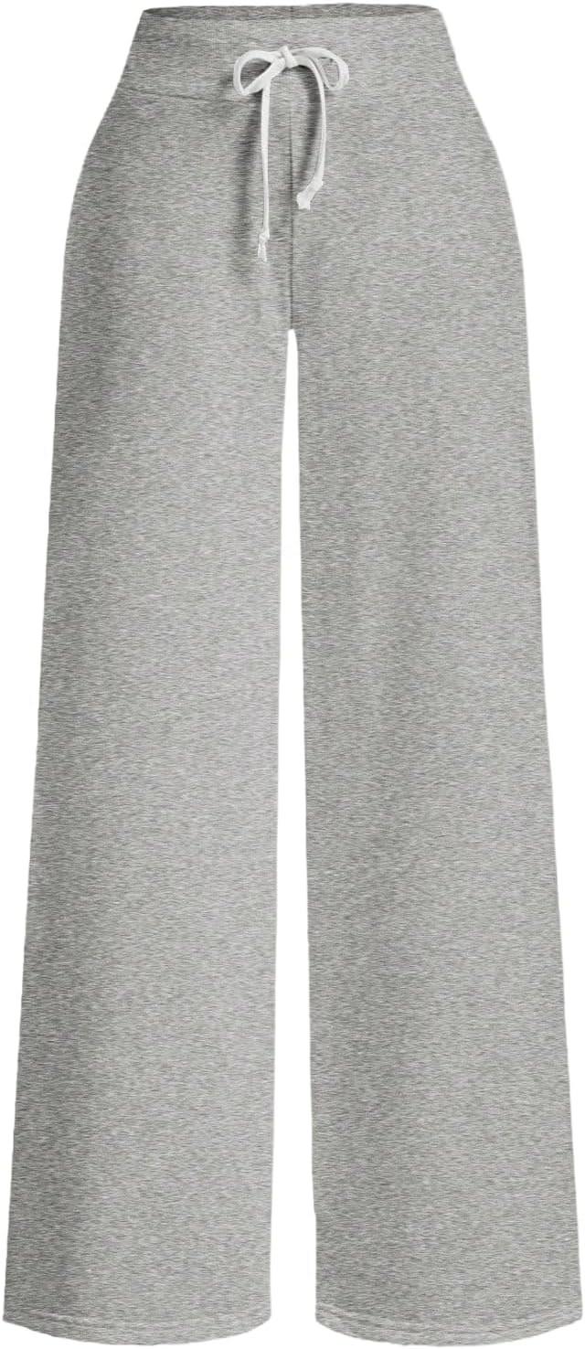 SOLY HUX Women's Baggy Sweatpants Wide Leg Drawstring Lounge Sweat Pants Casual Trousers