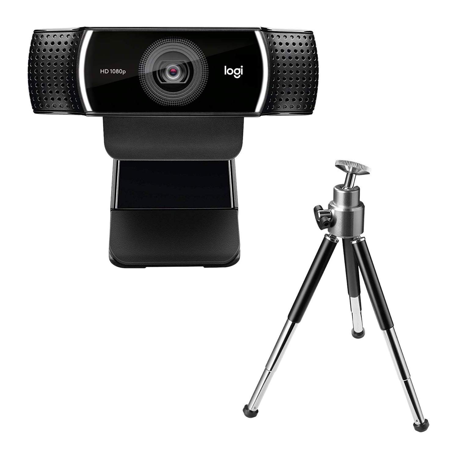 Logitech C922 Pro Stream Webcam Full HD 1080p Streaming con treppiede e licenza gratuita di 3 mesi XSplit microfoni neri + blu Microfono USB Yeti, Blackout