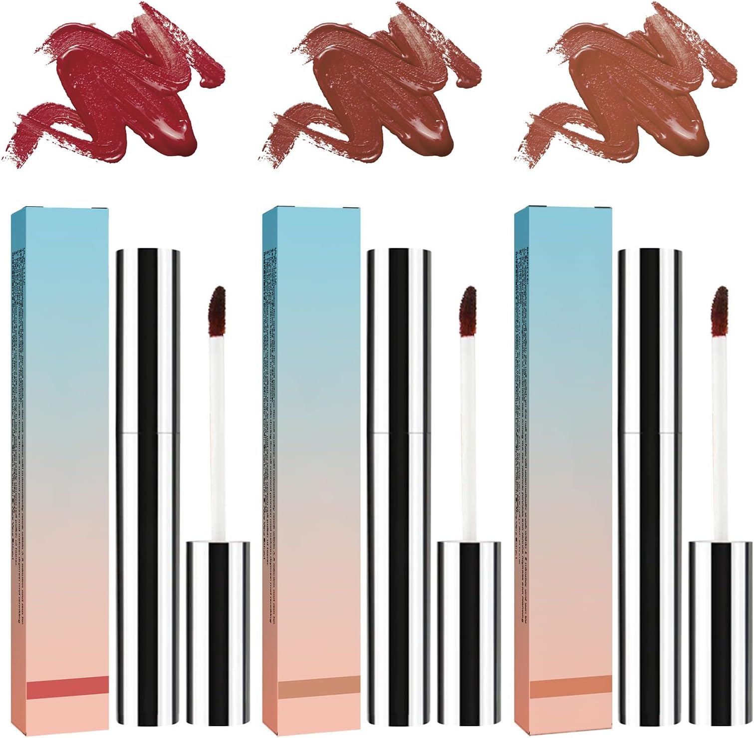 Peel Off Lip Liner Set, 3 Colors: Matte, Long Lasting, Waterproof, for All Skin Types