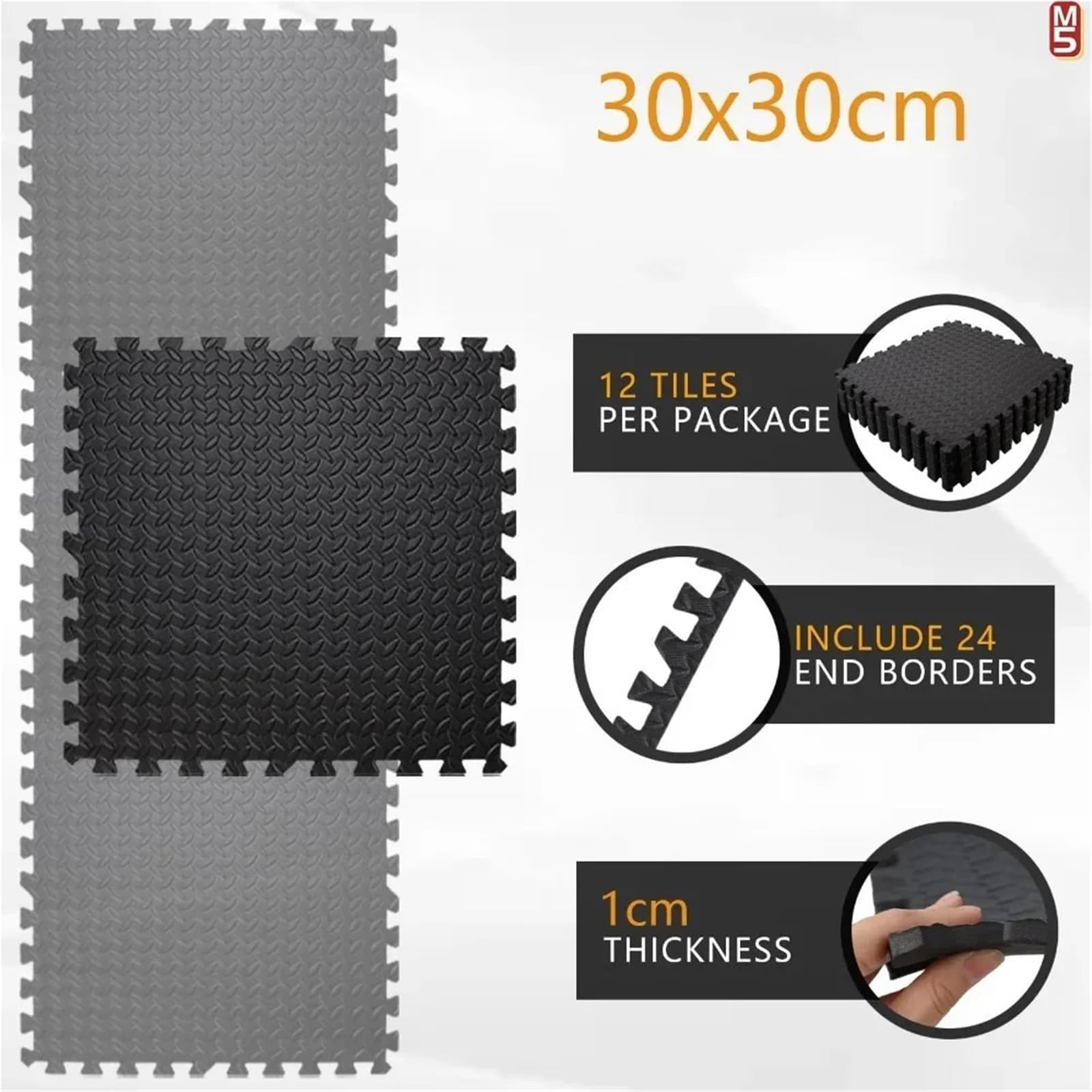 Tappeto Da Fitness A Puzzle Tappetini con cuciture da 16 pezzi Piastrelle impermeabili ad incastro antiscivolo for uso in palestra domestica