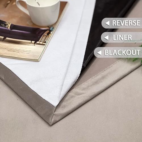 Miniatura 6 de always4u Juego de 2 cortinas de terciopelo suave blanco 100% opacas, térmicas, ahorro de energía, cortinas de terciopelo para sala de estar,