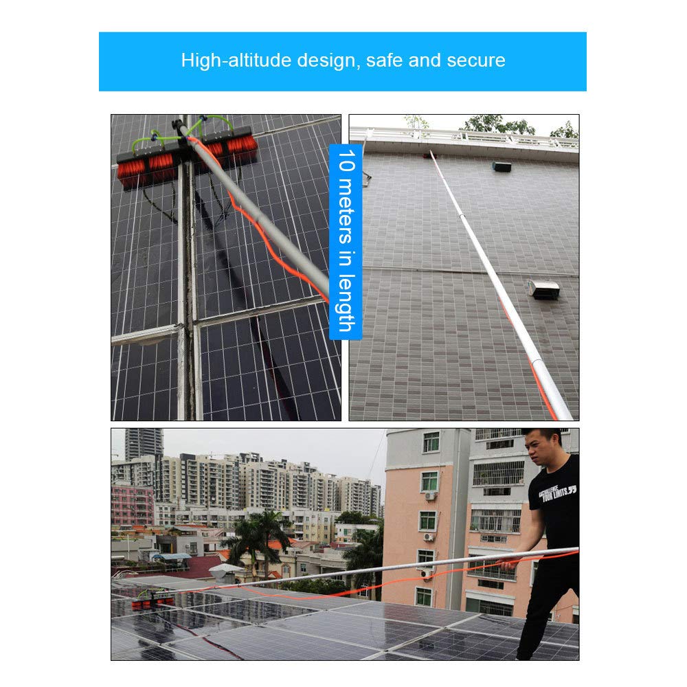 Pulizia Pannelli fotovoltaici Kit Pulizia Pannelli fotovoltaici Spazzola Pannelli fotovoltaici,lavavetri telescopico pulisci vetri,Pulitore fotovoltaico Asta per Pulizia finestre 4M-12ME PRO