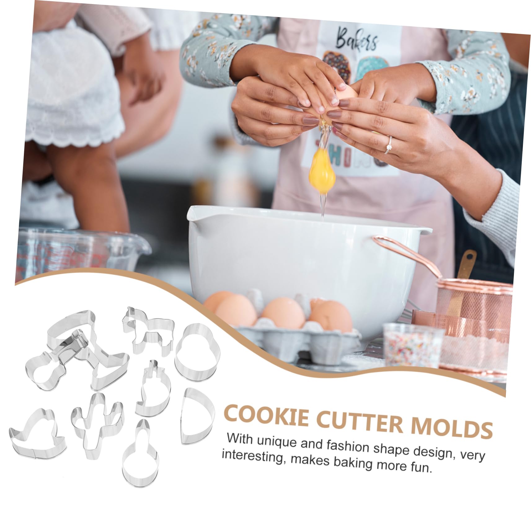 Cabilock 4 Juegos Molde De Galletas Sartenes Moldes De Galletas Para Hornear Cacerola Cortador De Galletas Estera Cortadores De Galletas Redondos Horneando Acero Inoxidable 6 Piezas * 4