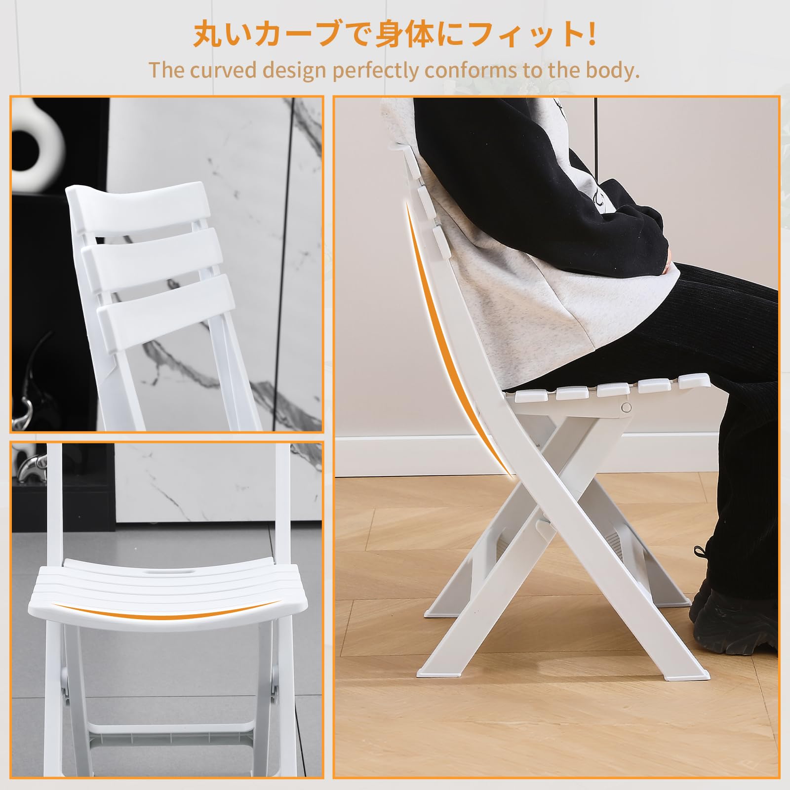 Sedie Pieghevoli Imbottite Grigio | 6 Pezzi | Portata 100kg | Per Giardino, Cucina, Ufficio - Foto 9