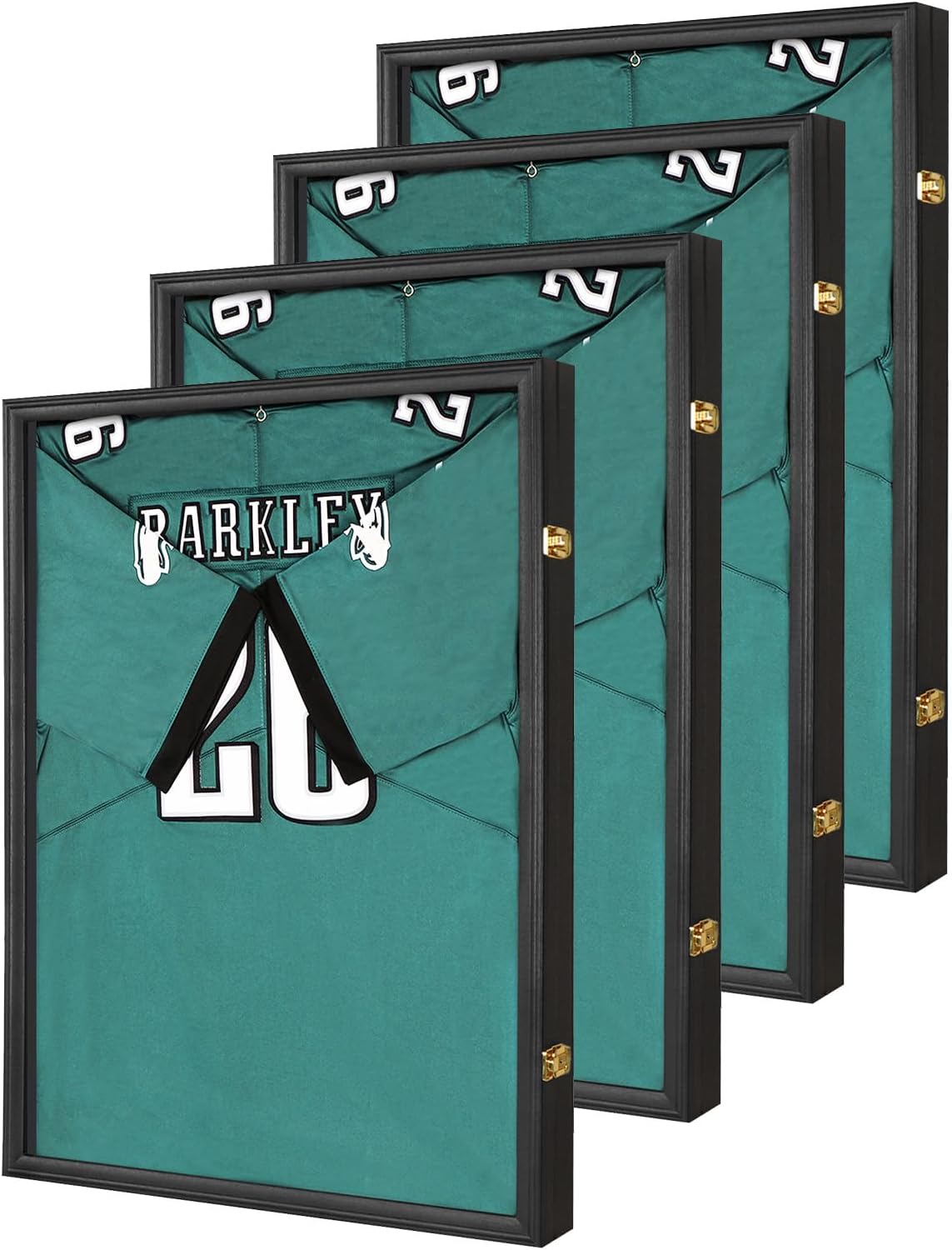 LED Jersey Frame Display Case Large Jersey Frame Shadow Box with Uv Protected Acrylic and Hanger for Baseball Basketball Football Soccer Hockey Sport Shirt