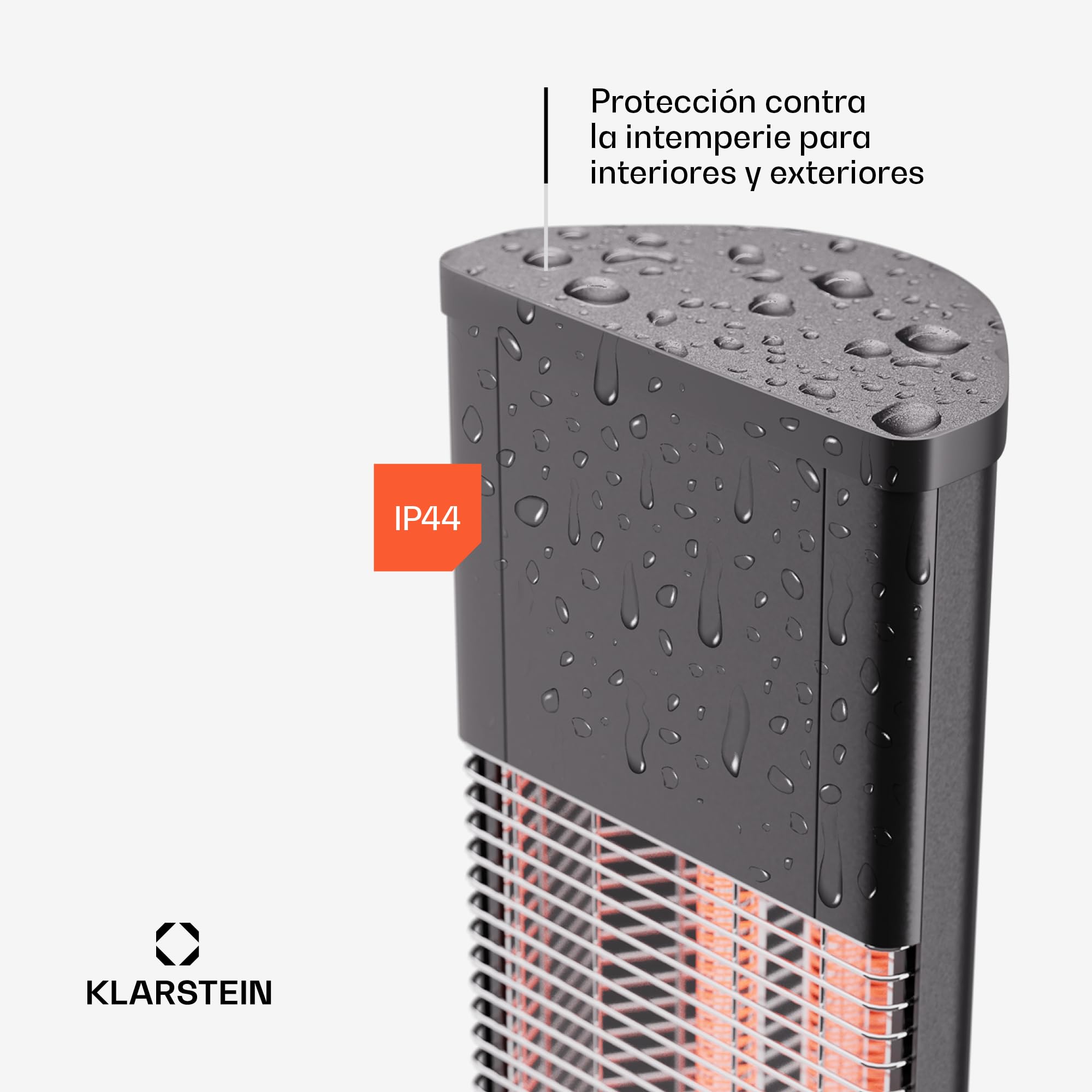 Blumfeldt Calefactor de suelo por infrarrojos, calefactor eléctrico de 3000 W, de infrarrojos para interior y exterior, IR con protección antivuelco y mando a distancia, eficaz eléctrico