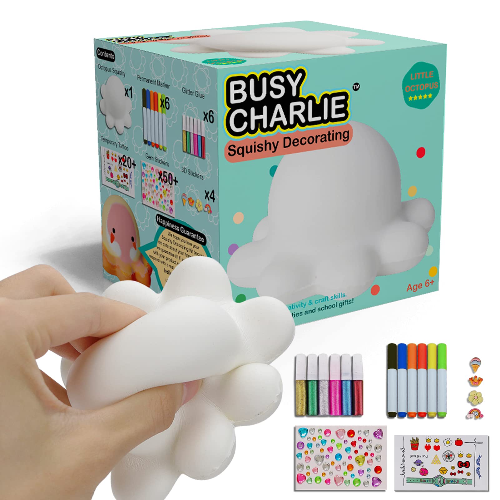 Buy Busy Charlie Squishy Decorating Kit Art Kits for Kids 912 Girls