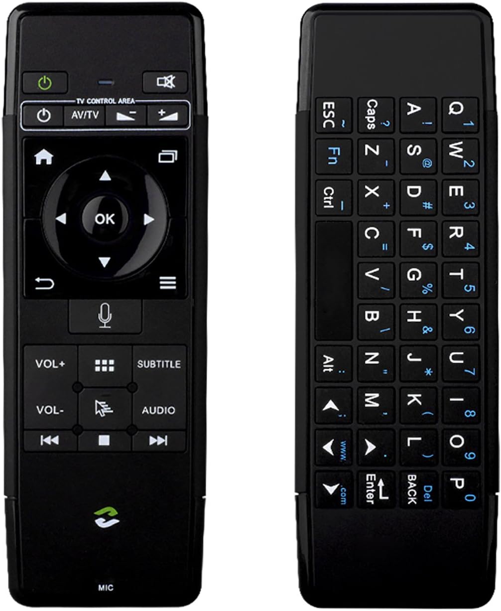 ZIDOO V5 Wireless Keyboard Air Mouse, front and back view