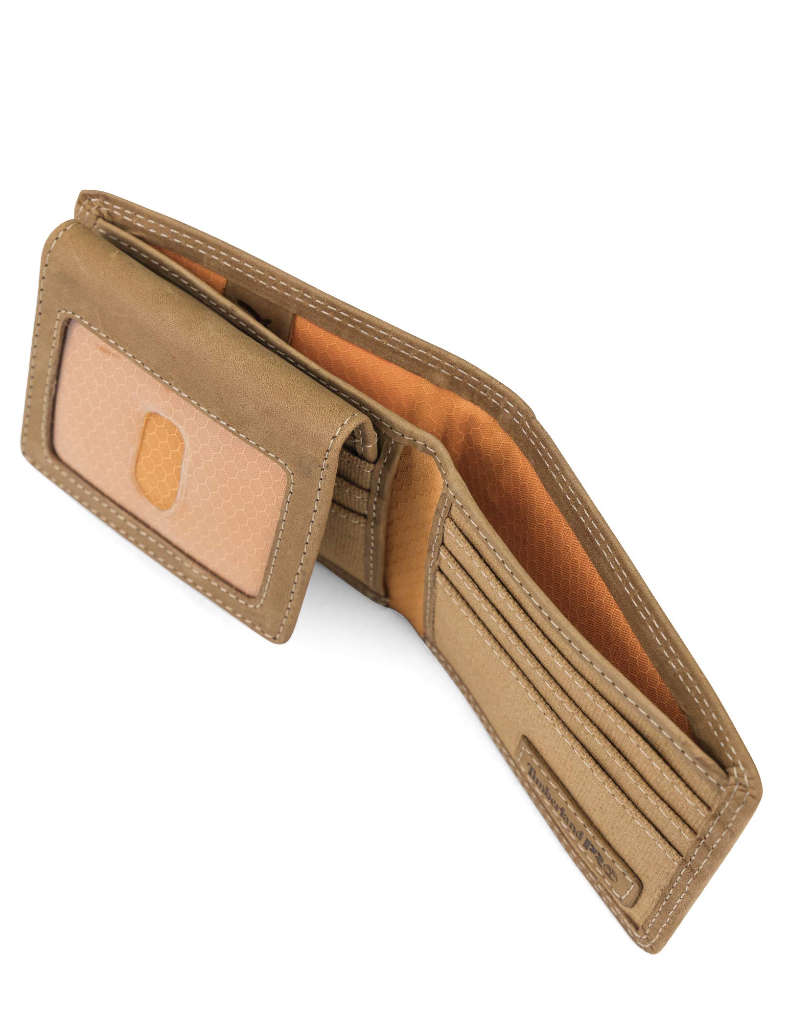 Timberland Pro Cartera RFID de Cuero para Hombre con Bolsillo extraíble para Tarjetas, Trigo/Pullman, Talla única