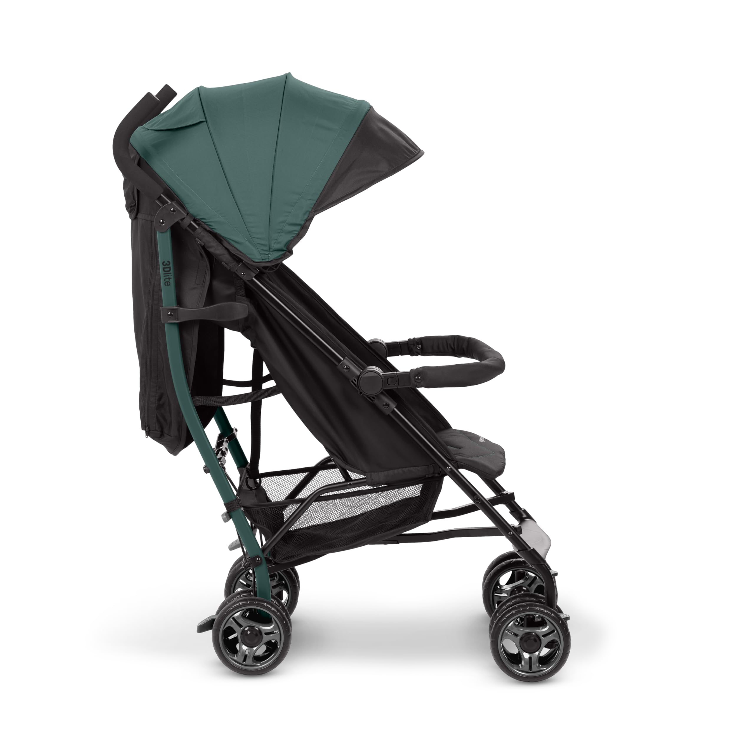 Ingenuity 3Dlite Jewel Convenience - Passeggino pieghevole leggero con compatibilità con seggiolino auto, tettoia extra large e contenitore