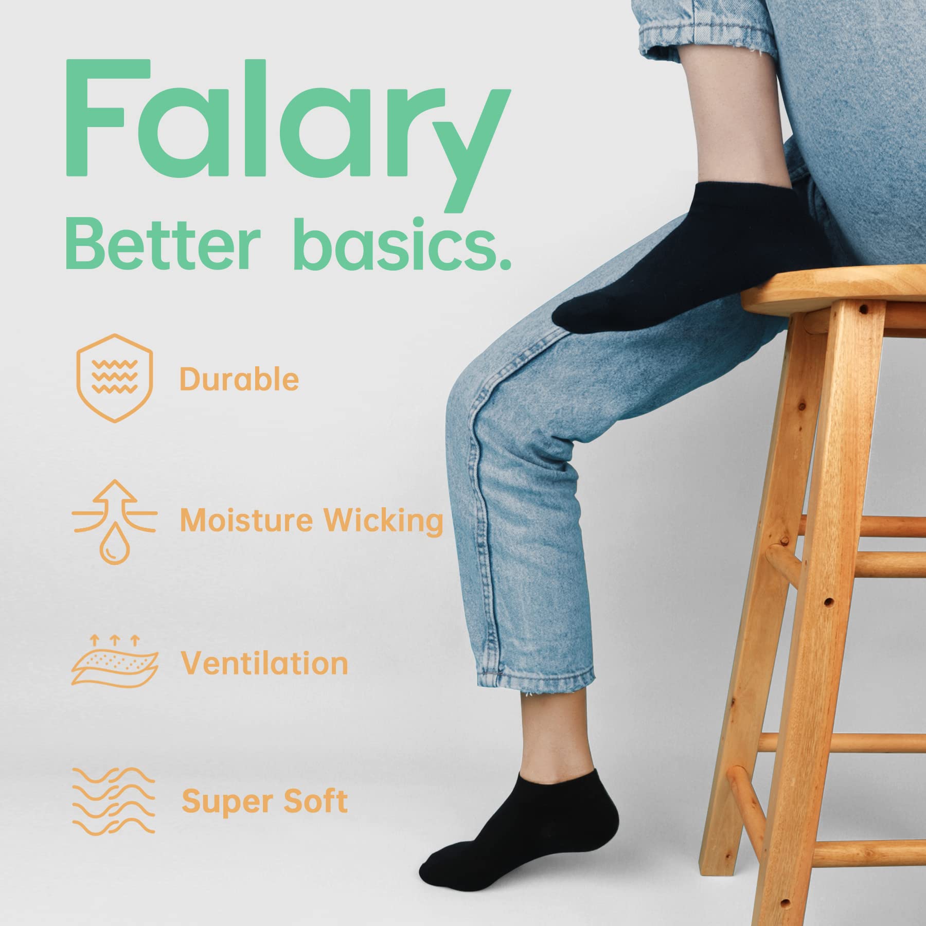 FALARY Calzini Uomo Donna 12 Paia Sportivi Corti Unisex Ottima Qualità e Comodità