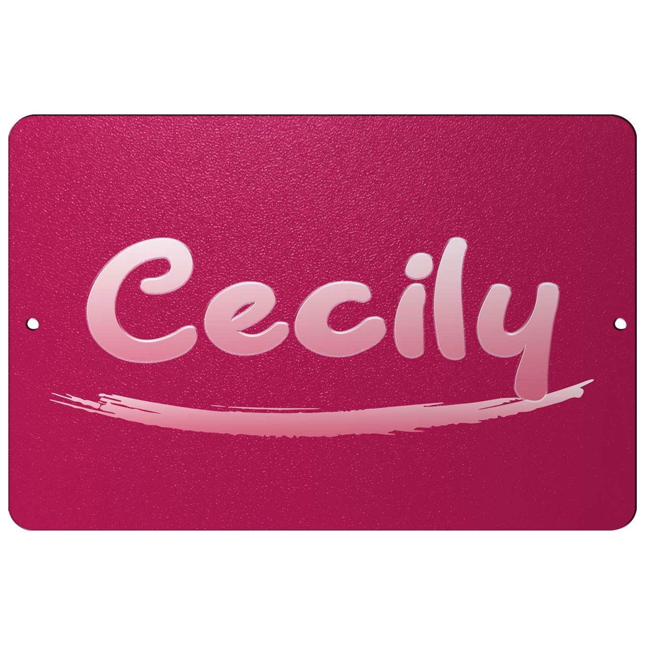 Makoroni - Cecily Female Name 12x18 inc Aluminum Decorative Wall Street Sign