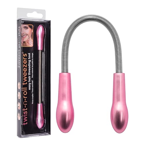 Miniatura 1 de Lindo Twist-N-Roll Pinzas  Herramienta de depilación facial de resorte, rosca natural, acero inoxidable, elimina el vello no deseado en el labio
