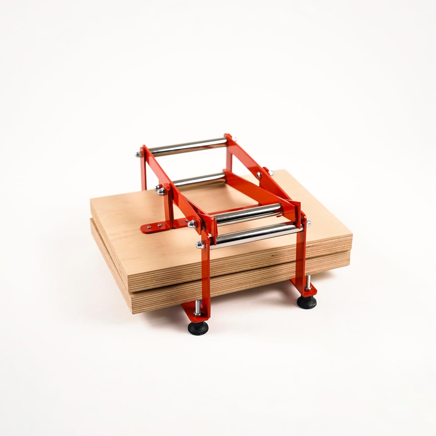 Linocut Printing Hand Lever Press Machine, Linoleum Blocks, Printmaking, Lino Cuts, Crafting, Scrapbooking Childrens Print Maker (A4, Red)