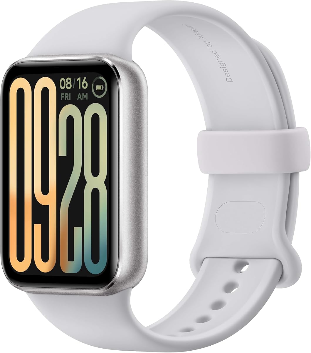 XIAOMI Smart Band 9 Pro Smartband Versión global Pantalla de 1.74 "Oxígeno en sangre GPS Monitoreo de salud Rastreador de ejercicios Más de 150 modos deportivos (Plata claro de luna)