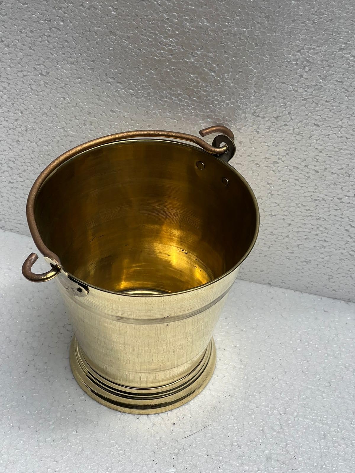 Brass Bucket for Puja 3-15 Litre Water Capacity | Available in 4 Sizes | Pital Bucket for Puja or Storing Water Or Serving Food Capacity (3 Liters)-picture-15