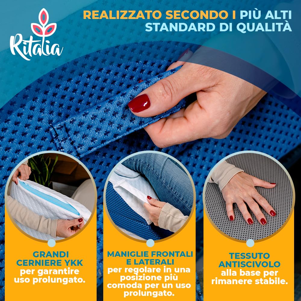 Cuscino Alza Gambe Memory Foam - 3 Altezze Per Circolazione E Vene Varicose - Foto 6