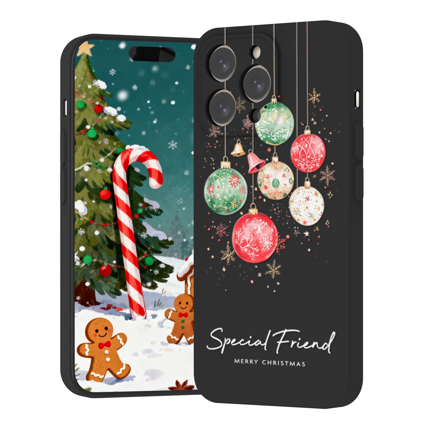 Coque de Noël pour iPhone 16 Pro Max caoutchouc souple mat - 8