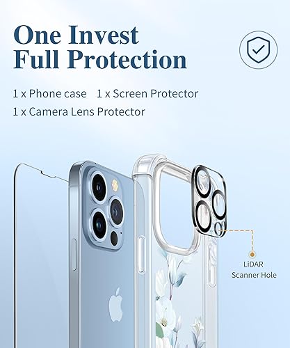 Miniatura 7 de GVIEWIN Funda para iPhone 13 Pro con protector de pantalla y protector de lente de cámara, protección contra caídas de grado militar de 10 pies