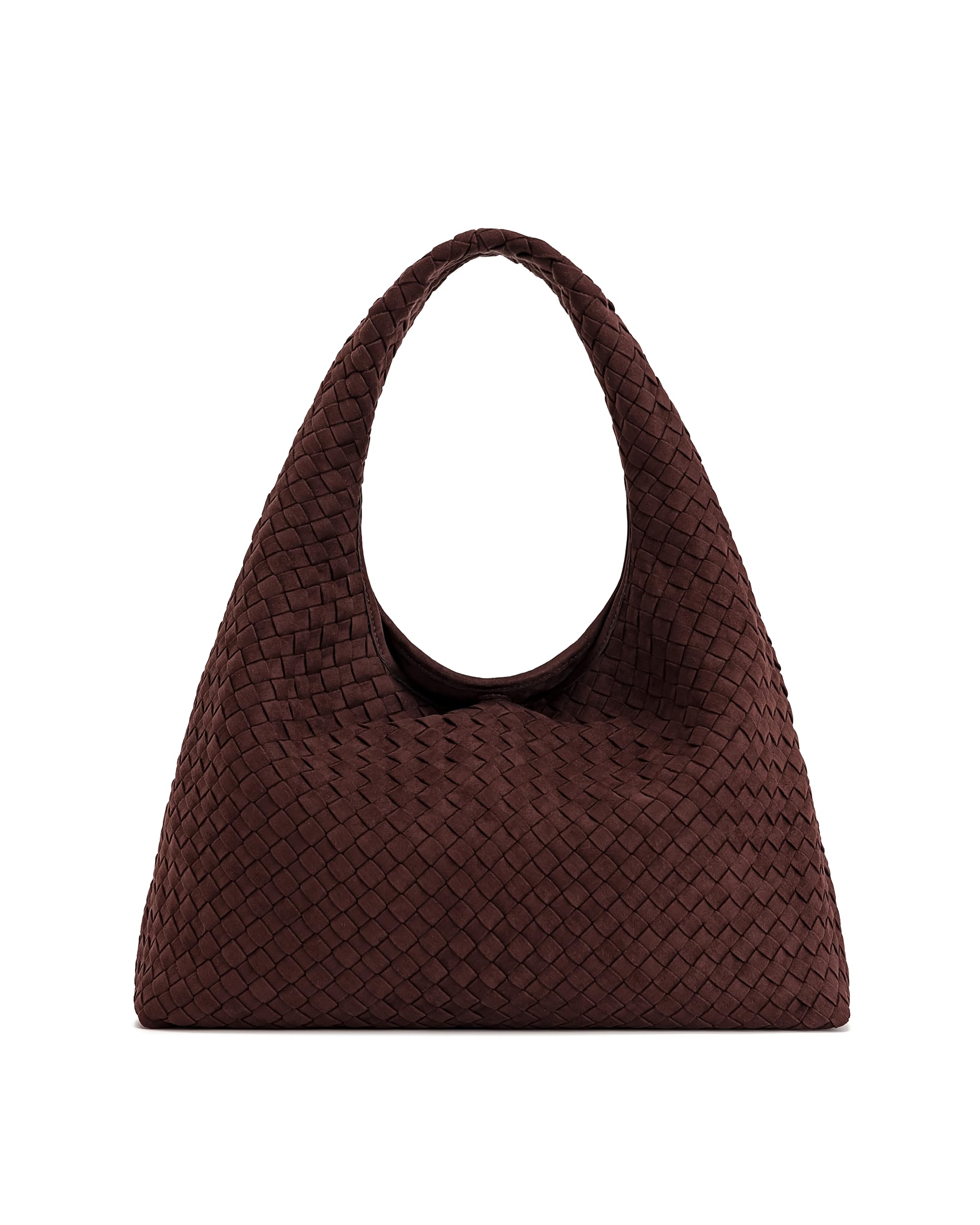 Photo 1 of JW PEI Women's Iaura Faux Suede Woven Shoulder Bag - Dark Brown
