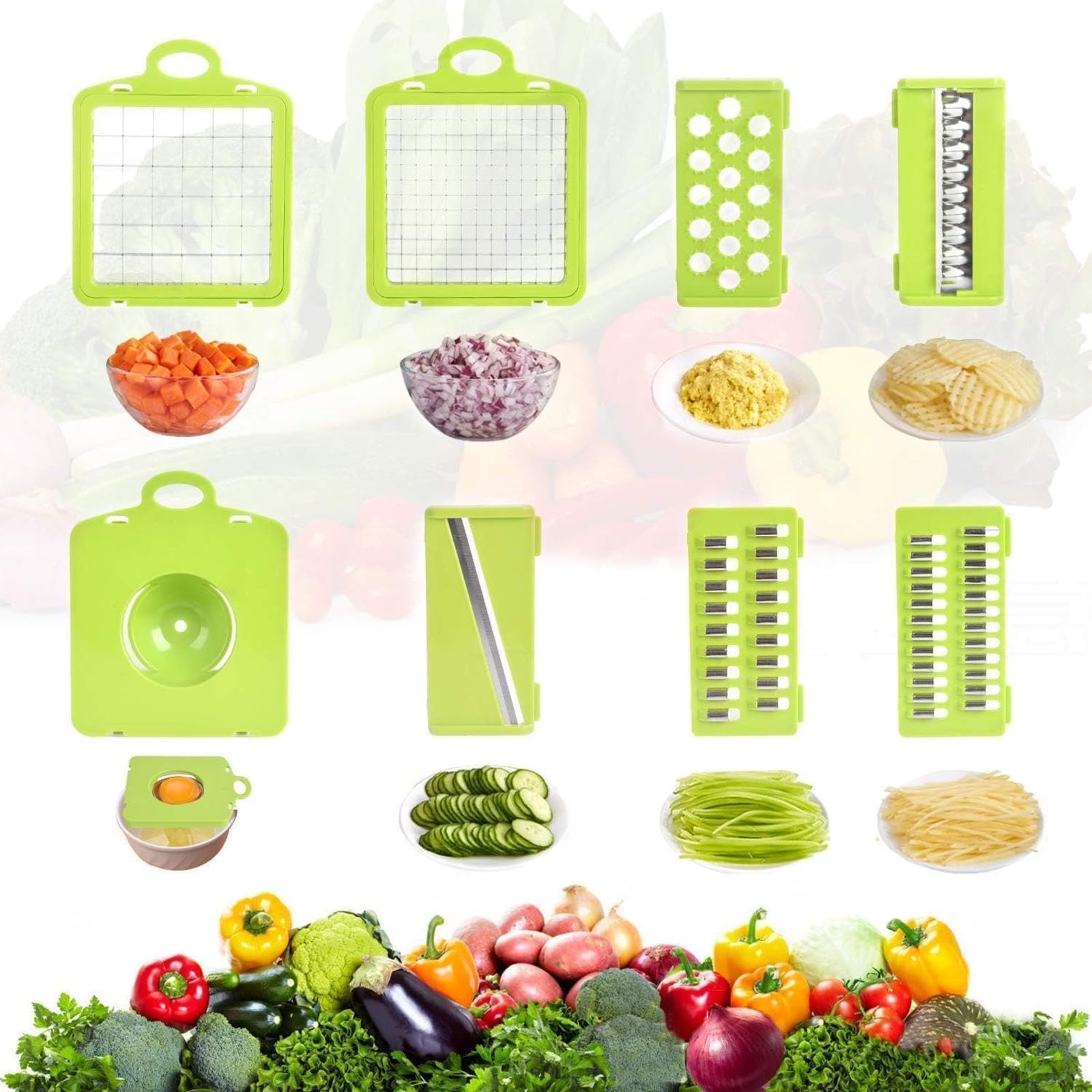 Gemüseschneider-Set, Multifunktionaler Gemüseschneider Die Küche, Obst-gemüseschneider, Manueller Käseschneider, Zwiebelschneider Zum Einfachen Schneiden Obst Gemüse