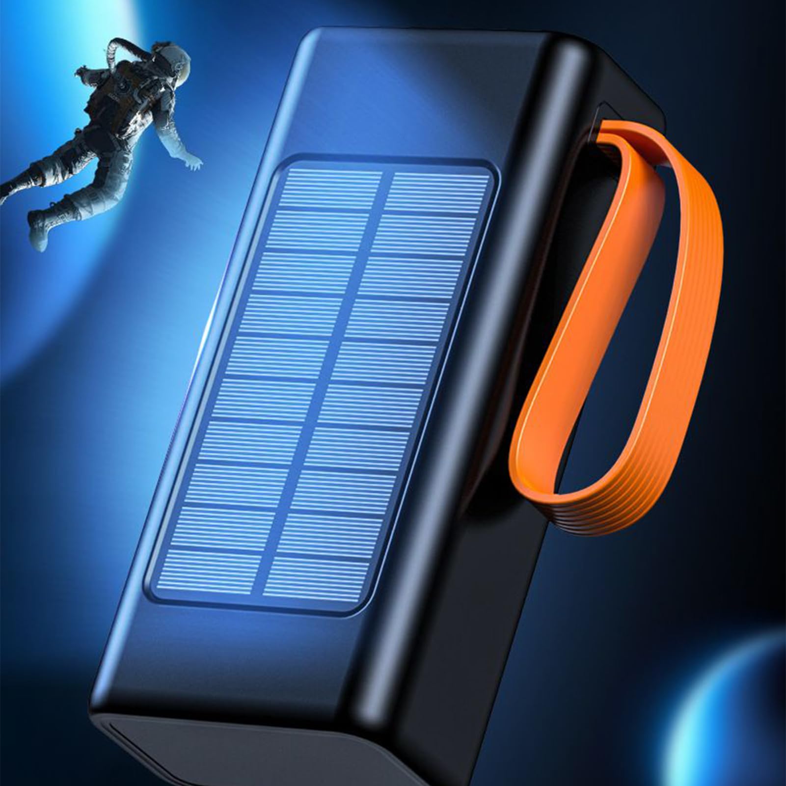 Power Bank Solarny Ładowarka Power Bank Z Panelami Słonecznymi | Zewnętrzny Akumulator O Dużej Pojemności Do Ładowania Na Camping i Wędrówki
