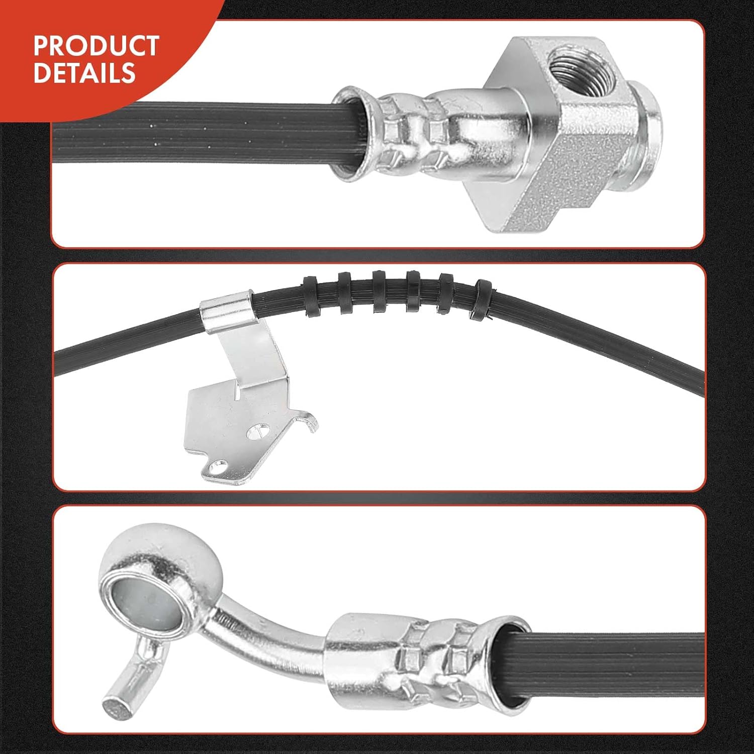 A-Premium Front Passenger Brake Hydraulic Hose Compatible with Select Ford, Lincoln and Mercury Models - Fusion 2010-2012, MKZ 2009-2012, Milan 2010-2011 - Replace# AE5Z2078F