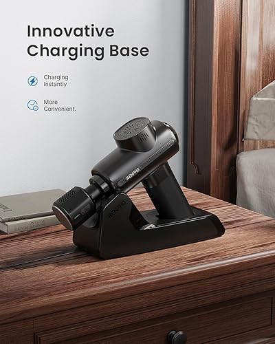 Miniatura 2 de RENPHO Pistola de Masaje de Tejido Profundo con Soporte de Carga, Masajeador de Espalda con Cabezal de Calor y Frío, Masajeador Muscular Corporal de