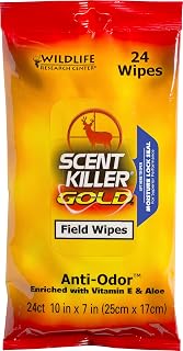 Wildlife Research Scent Killer Field Wipes (24 Pack), Gold (1295)