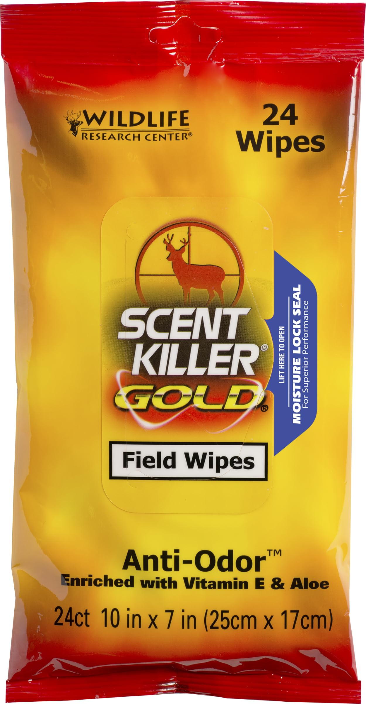 Wildlife Research Scent Killer Field Wipes (24 Pack), Gold (1295)