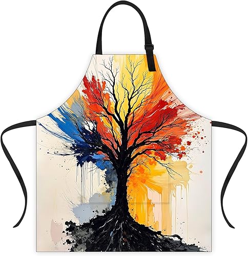 Delantal ajustable impermeable con dos bolsillos profundos Wowen hombres para verano barbacoa piscina fiestas y centros turísticos