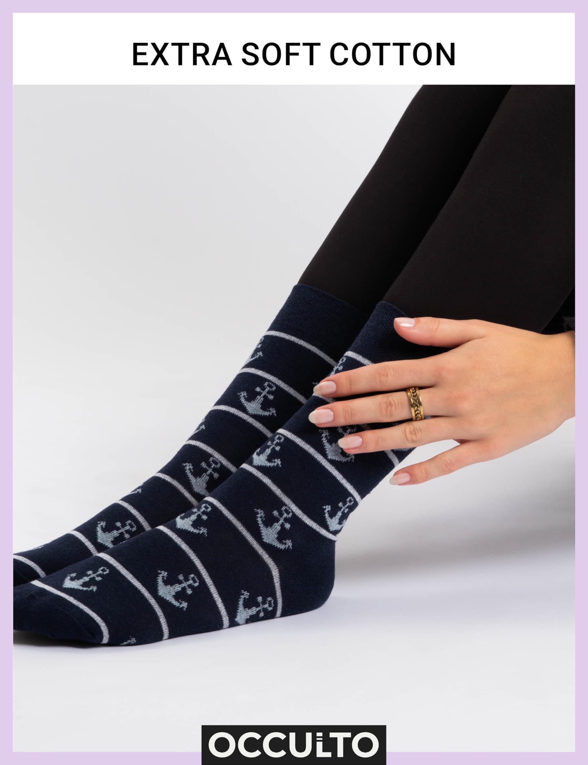 Occulto wzorzyste skarpetki damski 10 pack (model: Lotte)