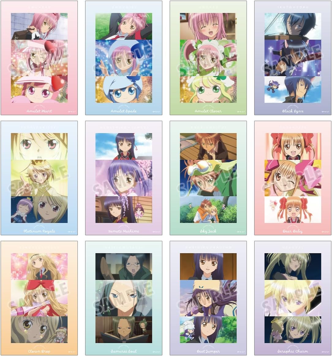 TV Anime Shugo Chara! Trading Scenes Clear Cards Box of 12