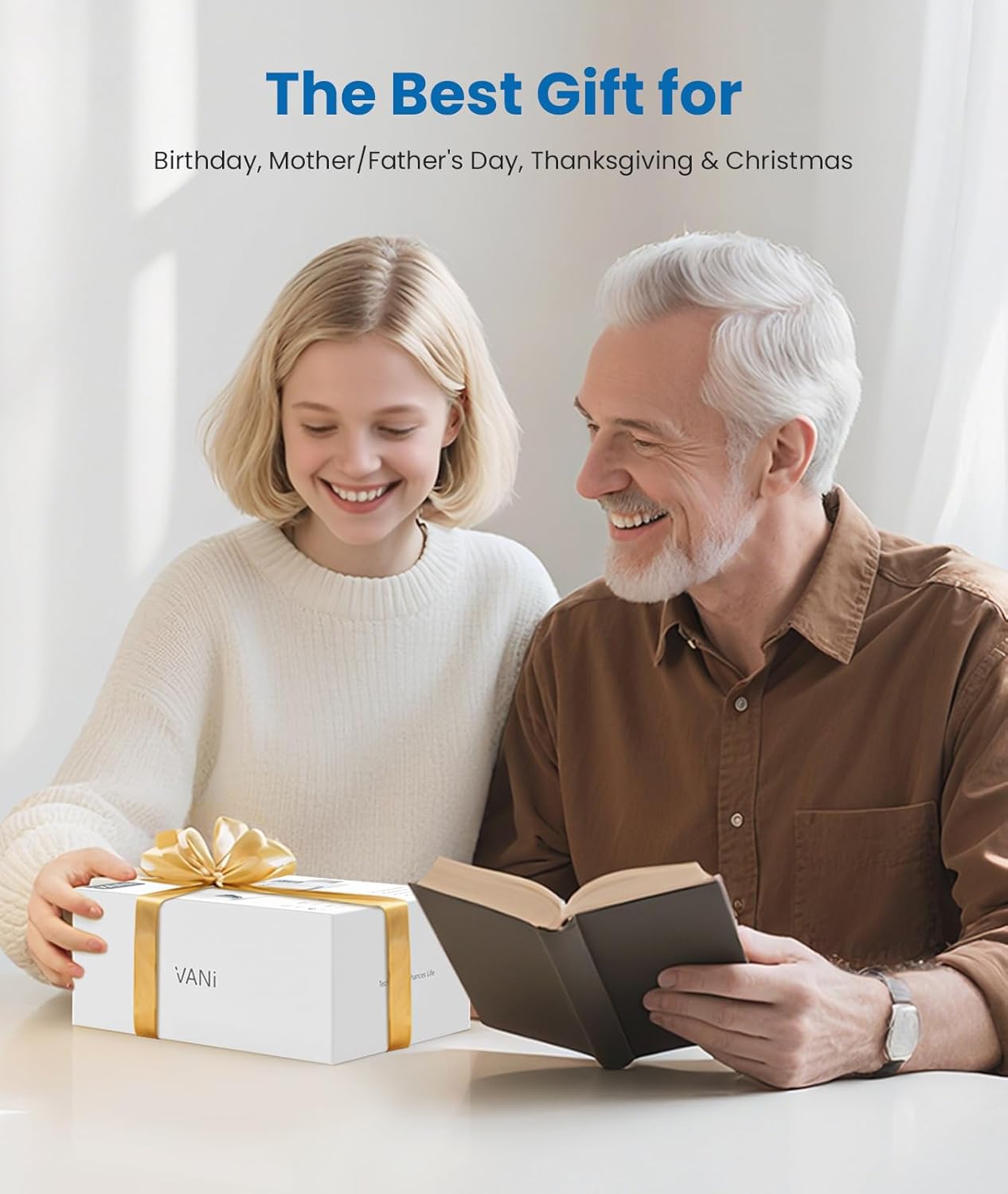 VANI Eyeliber 2 Plus Eye Massager with Remote, Valentines Day Gifts for Him Her Birthday Gifts for Men Women, Headache Massager for Migraines, Heated Eye Mask for Reducing Eye Strain and Dry Eyes