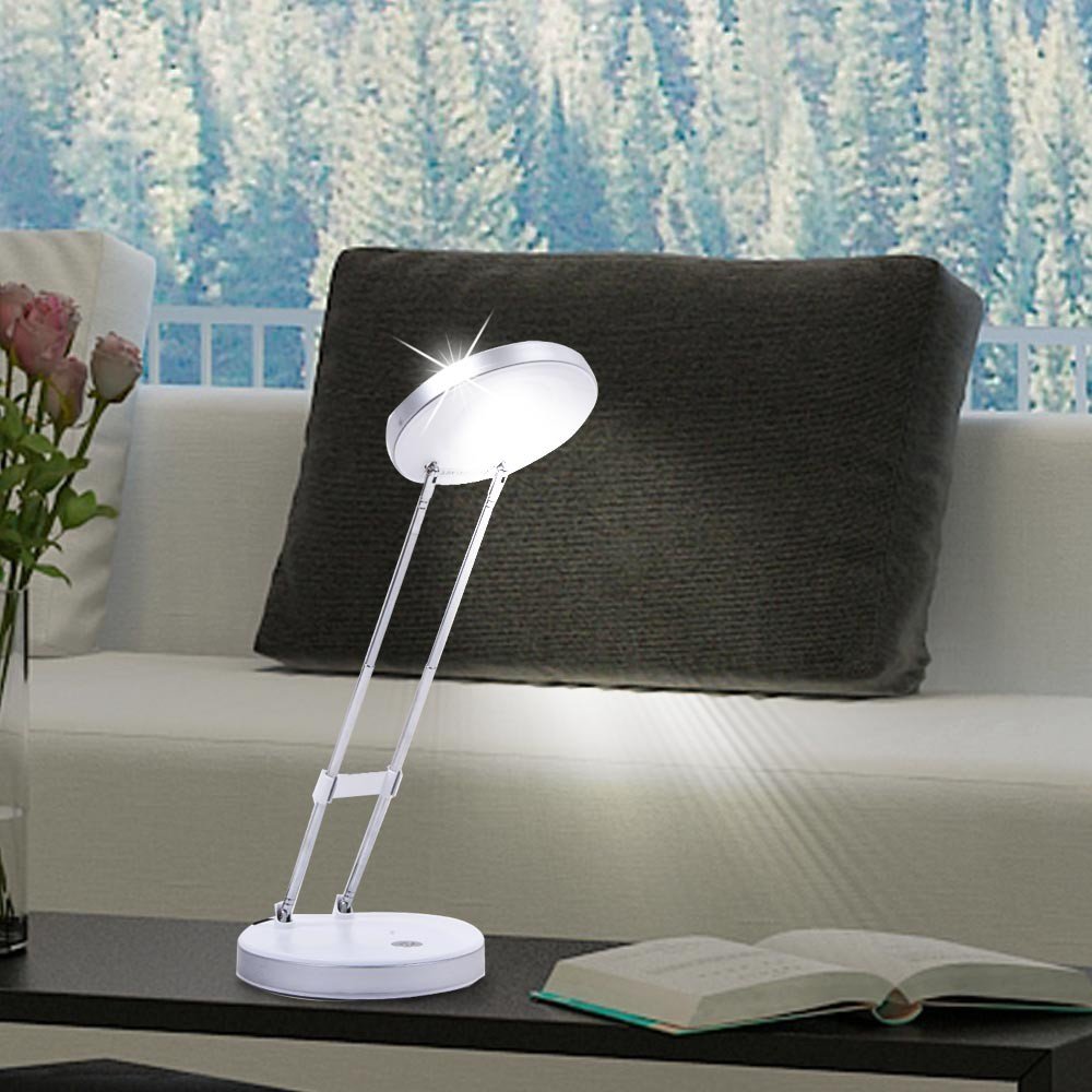 Brilliant lampada Venice lampada da tavolo a LED bianca | 1x LED 3.3W integrato, (220lm, 3000K) | Scala da A ++ a E | Con interruttore