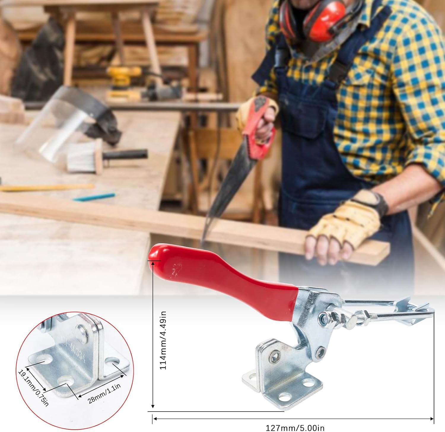 2-Pack Heavy-Duty Toggle Latch Clamp 40334, Industrial Grade,992 Lbs Holding Power, Equipment Enclosures, Heavy Storage Containers