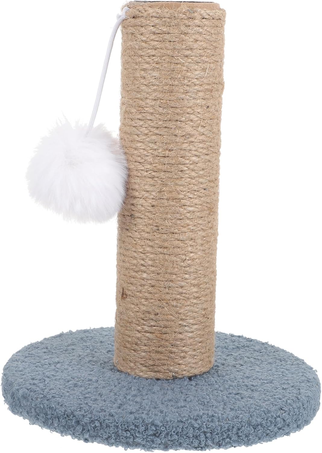 Balacoo Reusable Cat Scratcher Post with Hanging Ball for Indoor Cats Stable Flat Base Climbing Stand Easy to Clean Rope Scratching for Kitten Claw Exercise and Play