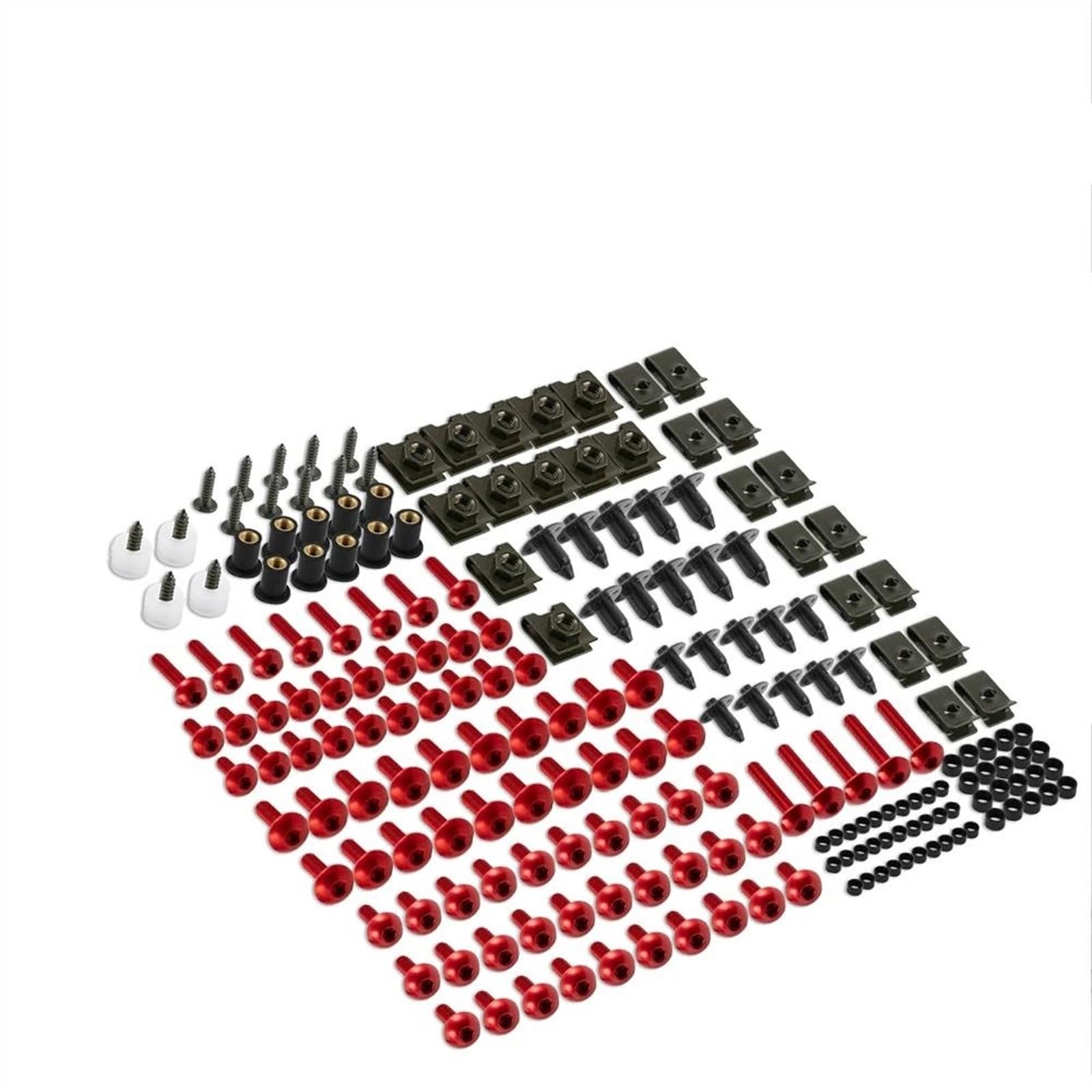 Motorcycles Bolt Clip Nut For CBR600RR CBR900RR CBR929RR CBR1000RR CBR 600RR CBR600 F2 F3 F4 CNC Alloy(Rosso)