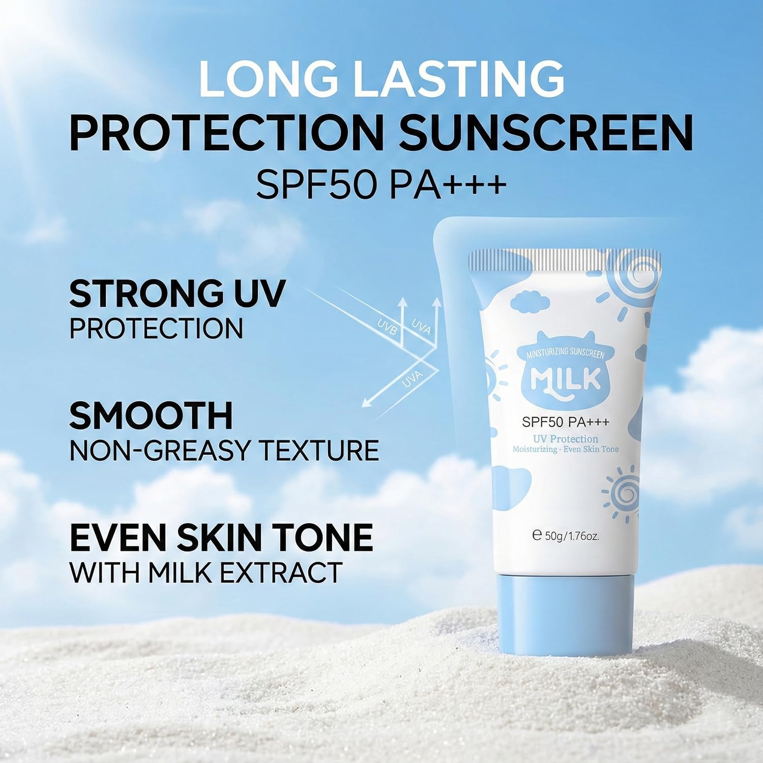 Milk Skincare Set 11-in-1 for Kids & Teens Girls, Gentle Milk Extract Face Care Kit with Cleanser, Eye Cream, Sunscreen, Toner, Serum, Face Moisturiser, Masks, Exfoliating Scrub, Makeup Bag (Set A)
