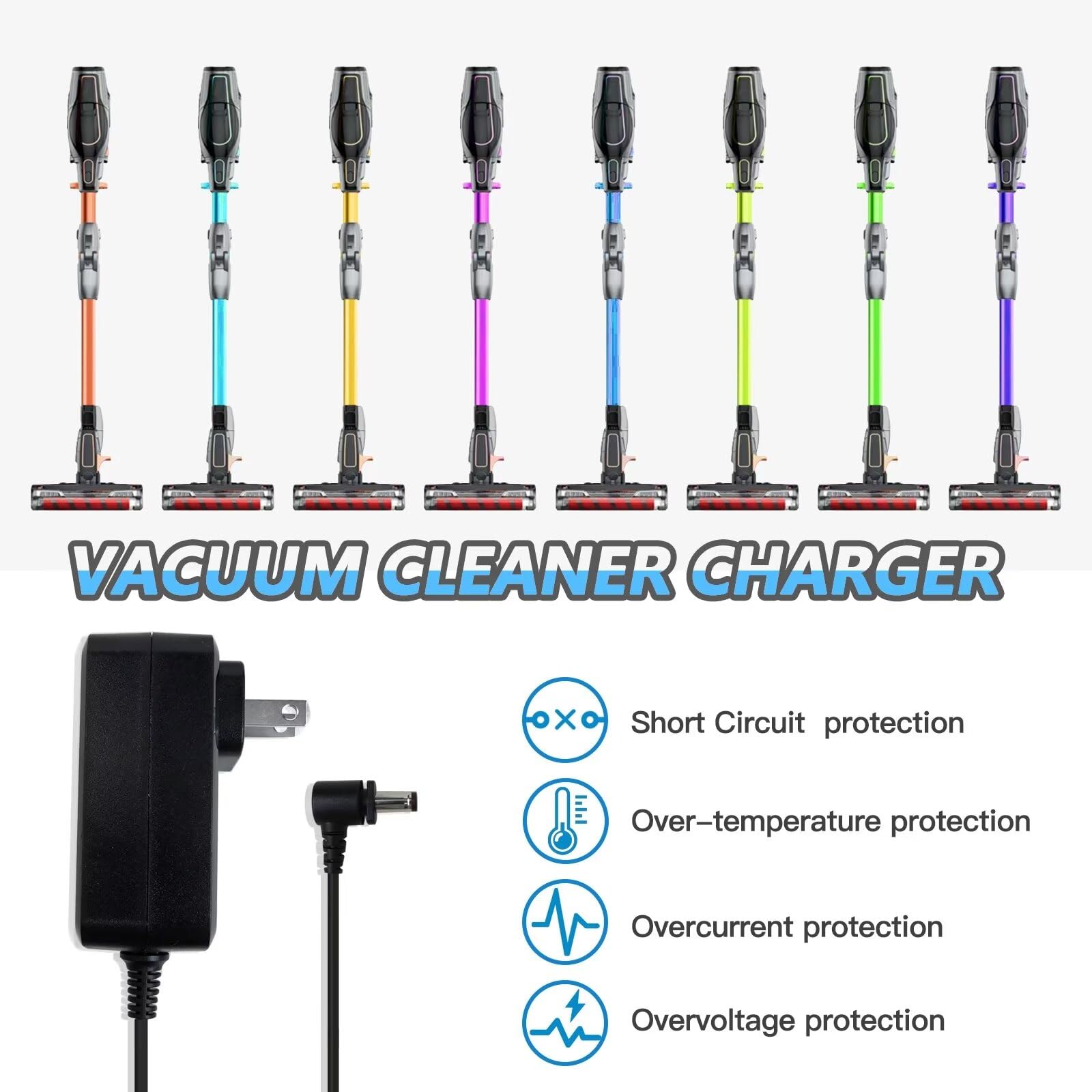 INGQI Power Charger Cord for Shark IX141 Pet Cordless Stick Vacuum & for IX140 IX140H Rocket Cordless Stick Vacuum & for IZ362H IZ363HT Cordless Stick Vacuum